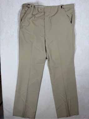 Vintage Corbin 38W 32L Natural Shoulder Trousers Dress Pants - Beige Slim Fit